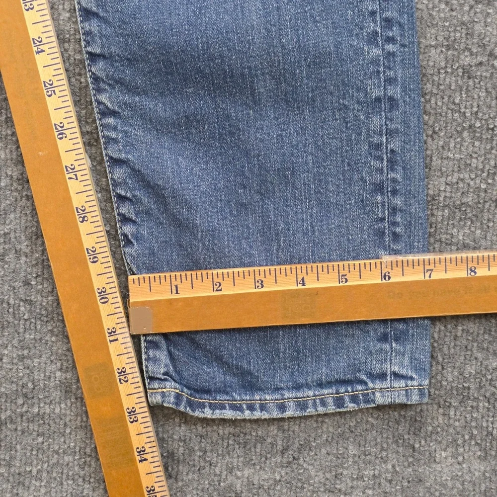 G-Star Raw Jeans Mens 33x33 Blue 3301 Slim Straight Distressed Button Fly Faded